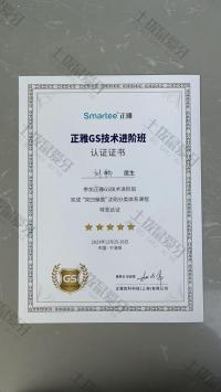 荣誉资质-正雅GS技术进阶班认证证书 
