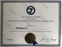 荣誉资质-The CHARL ES H. TWEED查尔·H·特威德正畸认证