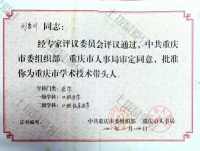 荣誉资质-重庆市学术技术带头人