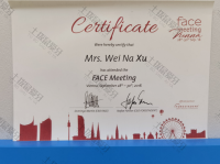 荣誉资质-徐巍娜 Face Meeting 证书 2018年