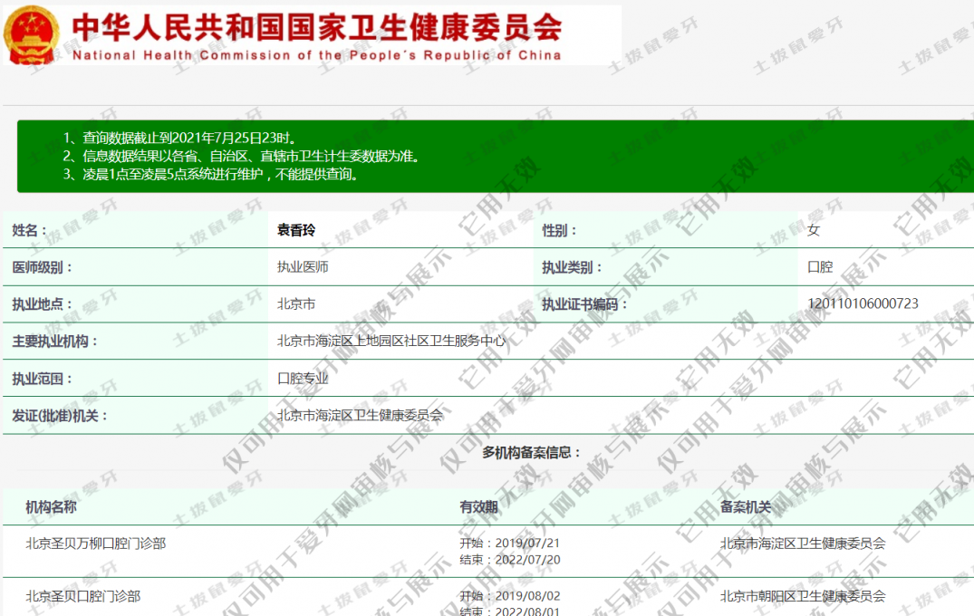 袁香玲执业信息